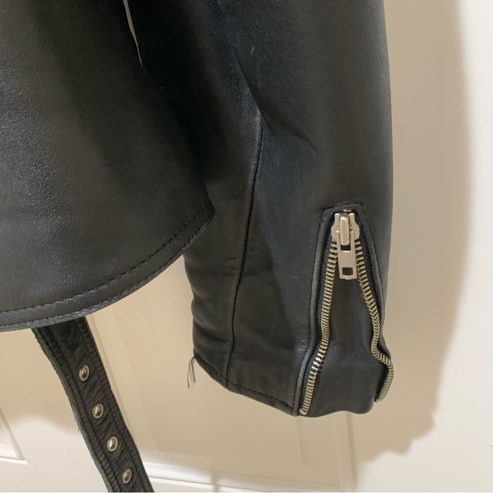 Harley Davidson Hand Painted Insulated Leather Jacket Big/Tall 48R VTG RARE FIND - Picture 12 of 16